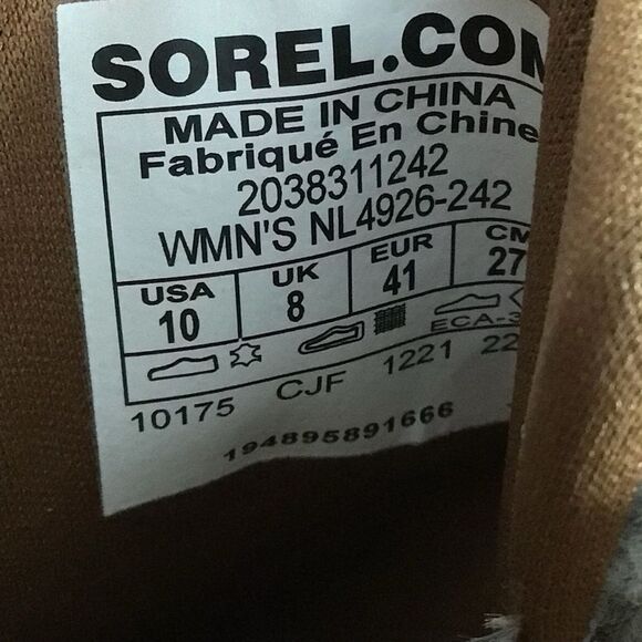 Sorel Evie Women’s Waterproof Boots Suede Brown Size 10 NL4926-242 - Picture 8 of 8